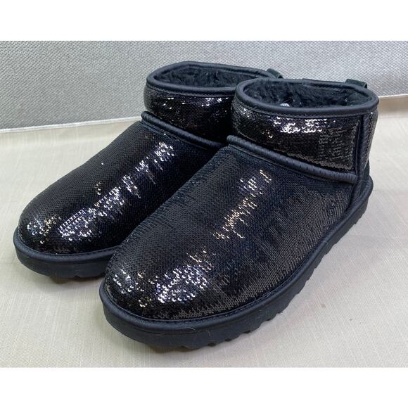 UGG Shoes - NWOB Womens Uggs Sz 10, Classic Ultra Mini Mirror Ball, Black